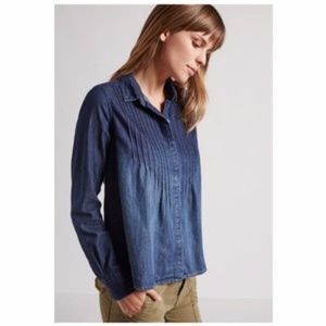 NWT Current/Elliott Lucy Tuck Denim Ombré Shirt